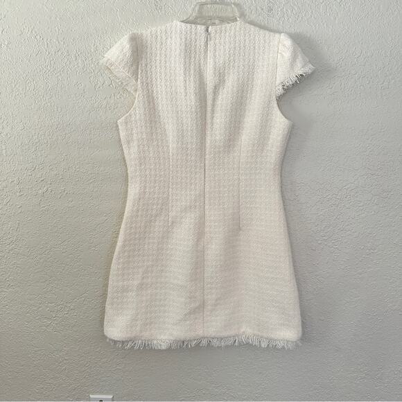 NWT Likely Collarless Riello Tweed Dress In Ivory 10 - Picture 6 of 7